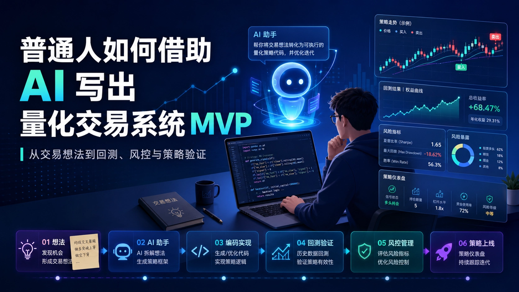 普通人如何用 AI 写一个量化交易系统 MVP：别先问收益，先问夏普比率