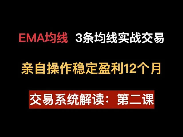 第二课:EMA 3均线, 实战稳定连续12个月盈利交易系统解说, 回调和突破交易法