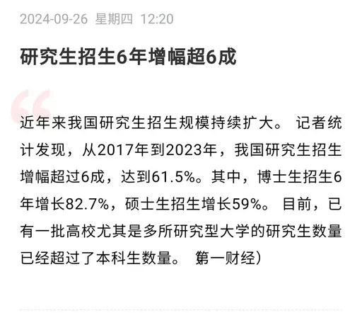 学历竞争愈发激烈